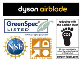 Dyson Airblade Certification Logos
